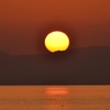 琵琶湖秋の日の夕日　Ⅱ