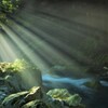 光芒さす清流
