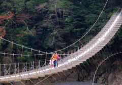塩郷つり橋にて　2