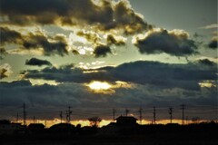 寒いきょうの夕景・・・