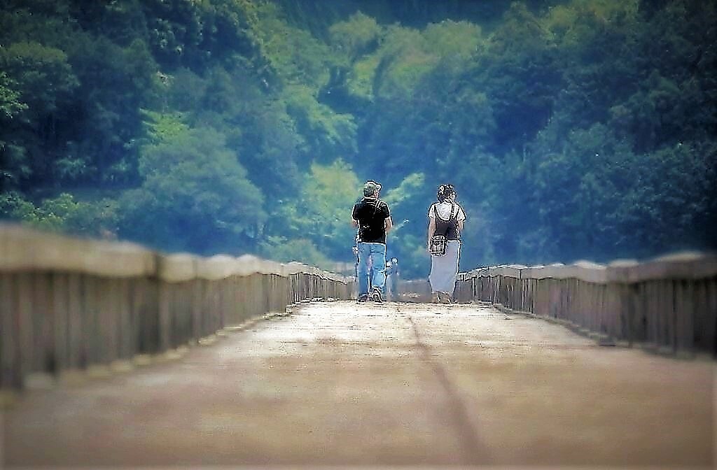 蓬莱橋にて・・・