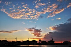 きょうの夕焼け空・・・