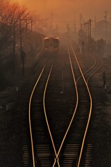 日没時の宮口駅・・・