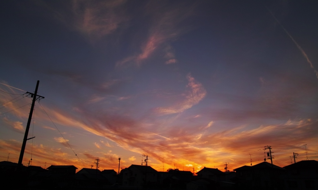 きょうの夕暮れ・・・