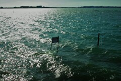 浜名湖満潮・・・