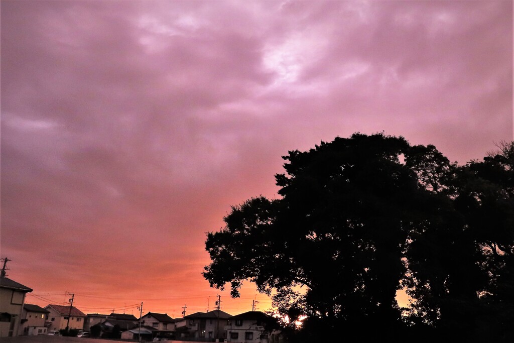 西の夕空・・・・