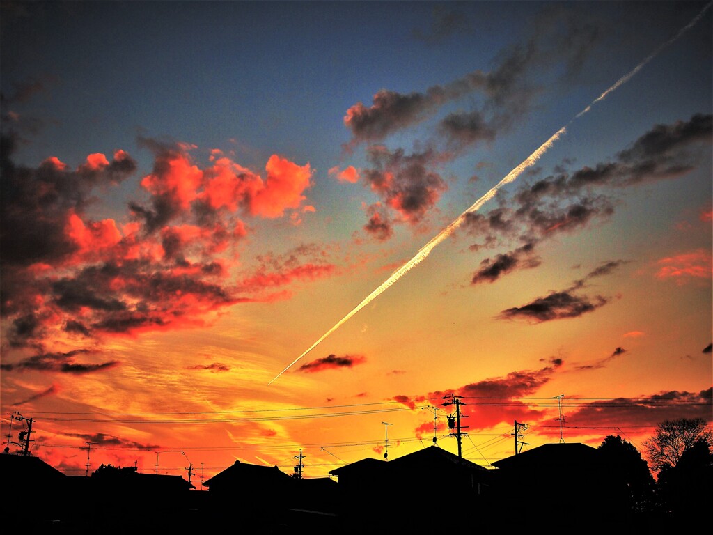 夕焼け・・・