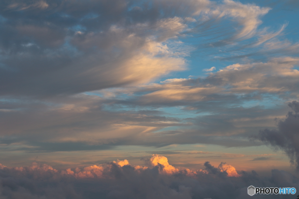 2700mの夕焼け空