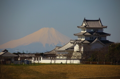 関宿城と富士山