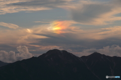 北アルプスの彩雲