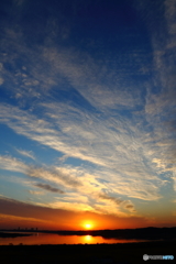 晩秋の夕焼け空