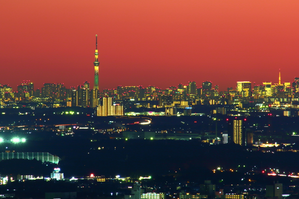 東京方面夕景２