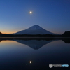 モーニングムーンin精進湖