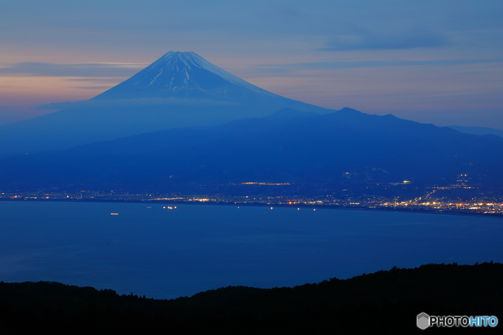 夕暮れ富士