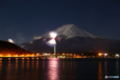 河口湖冬花火２