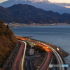 朝陽と光跡