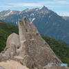 イルカ岩と槍ヶ岳