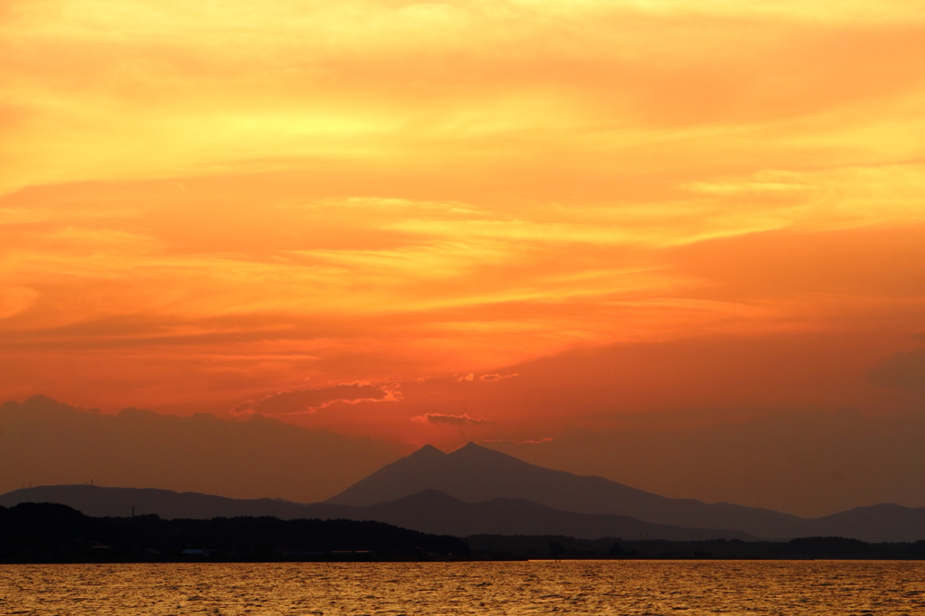 夕焼け筑波１