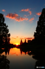 公園の夕陽