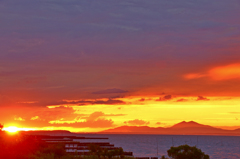 夕景筑波