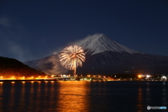 河口湖冬花火１