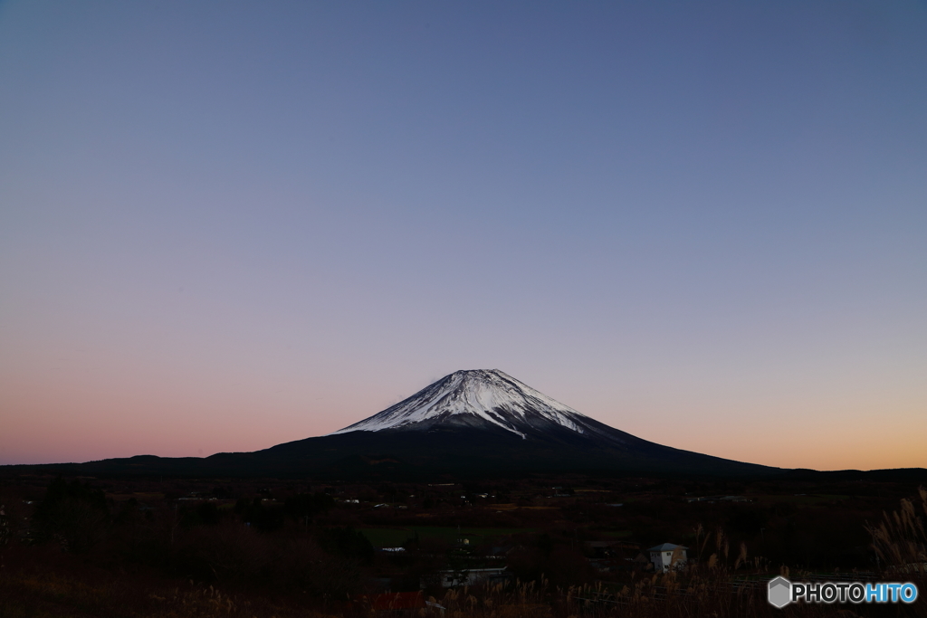 夕暮れ富士