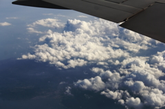 飛行機の窓から