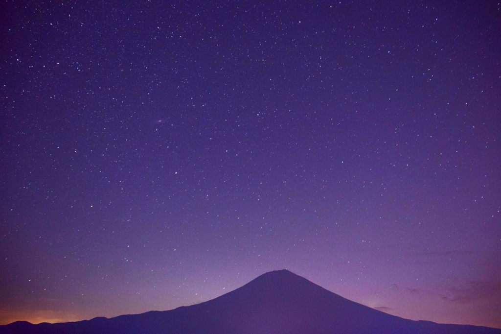 星空と富士山