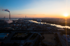 四日市の夕景