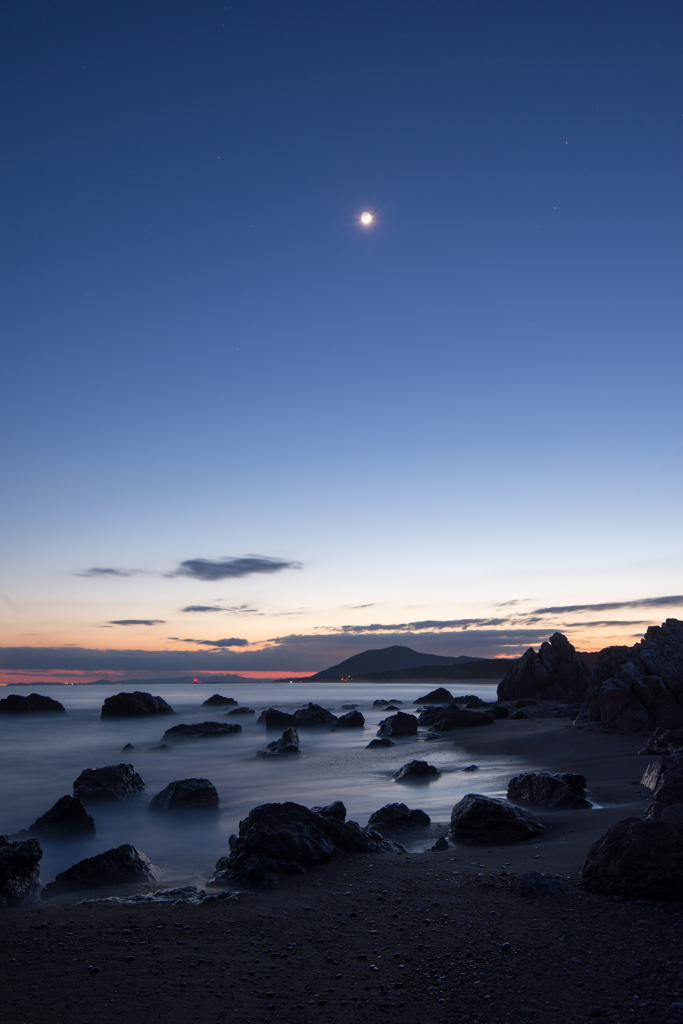 太平洋ロングビーチの夕暮れ