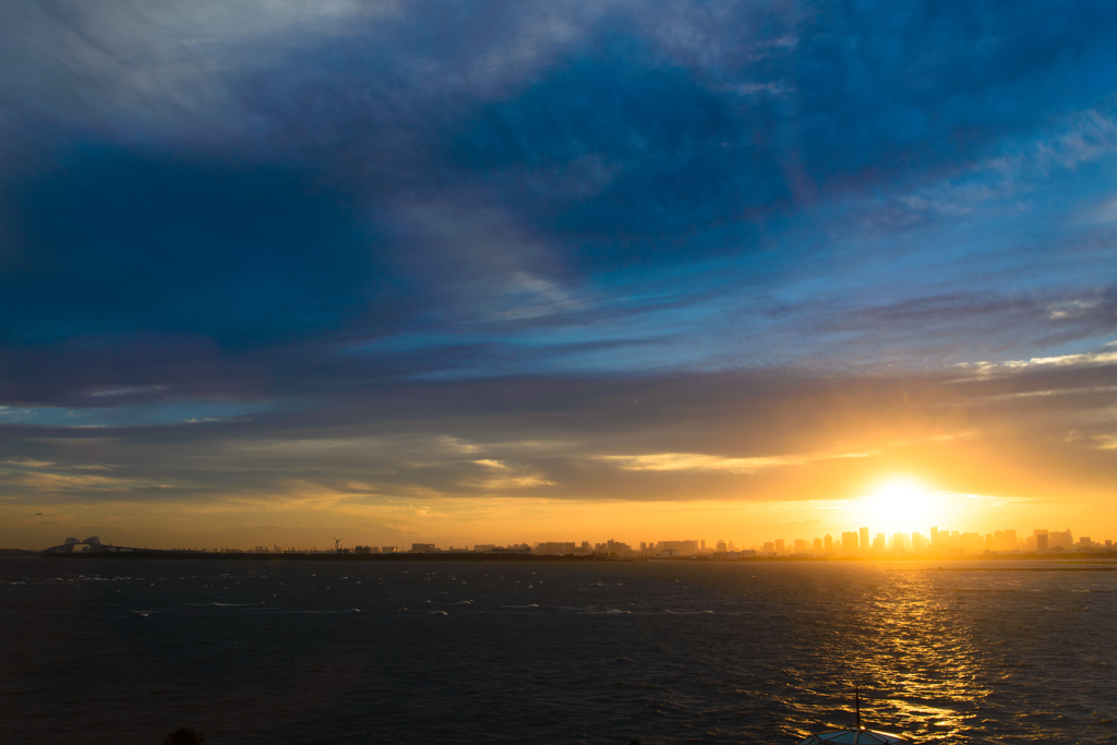 舞浜からの夕陽