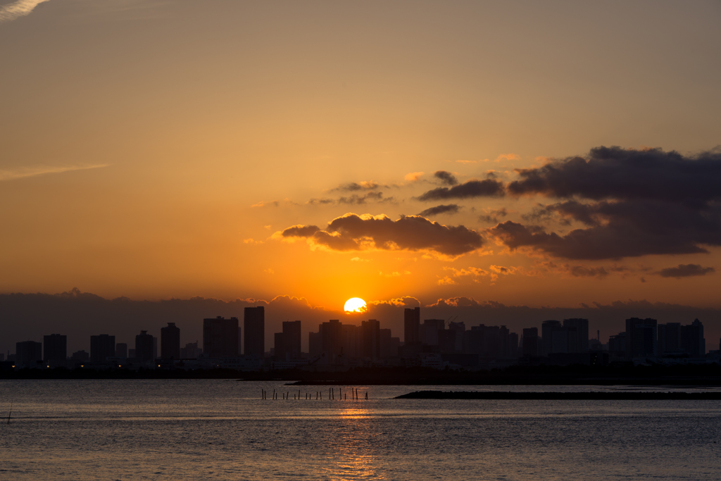 舞浜からの夕日