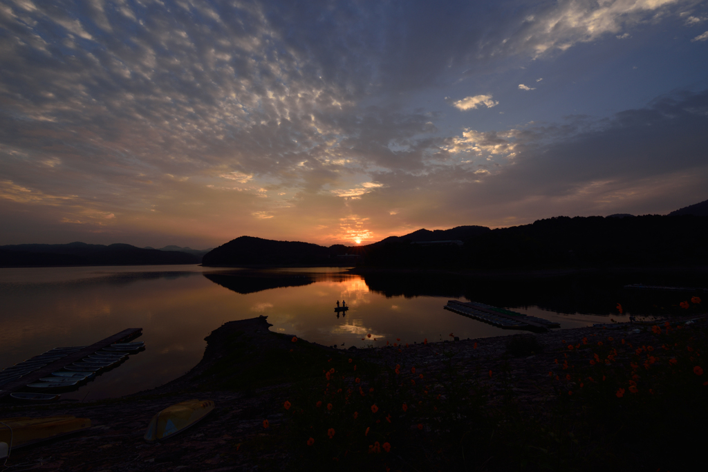 入鹿池の夜明け