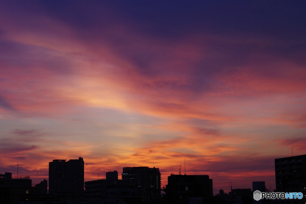 今日の夕焼け