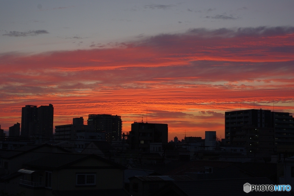 夏至の日の夕焼け