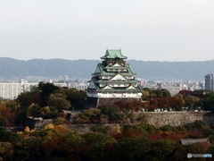 ☆ 紅葉に包まれる大阪城俯瞰 2017