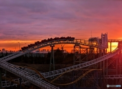 夕焼けジェットコースター