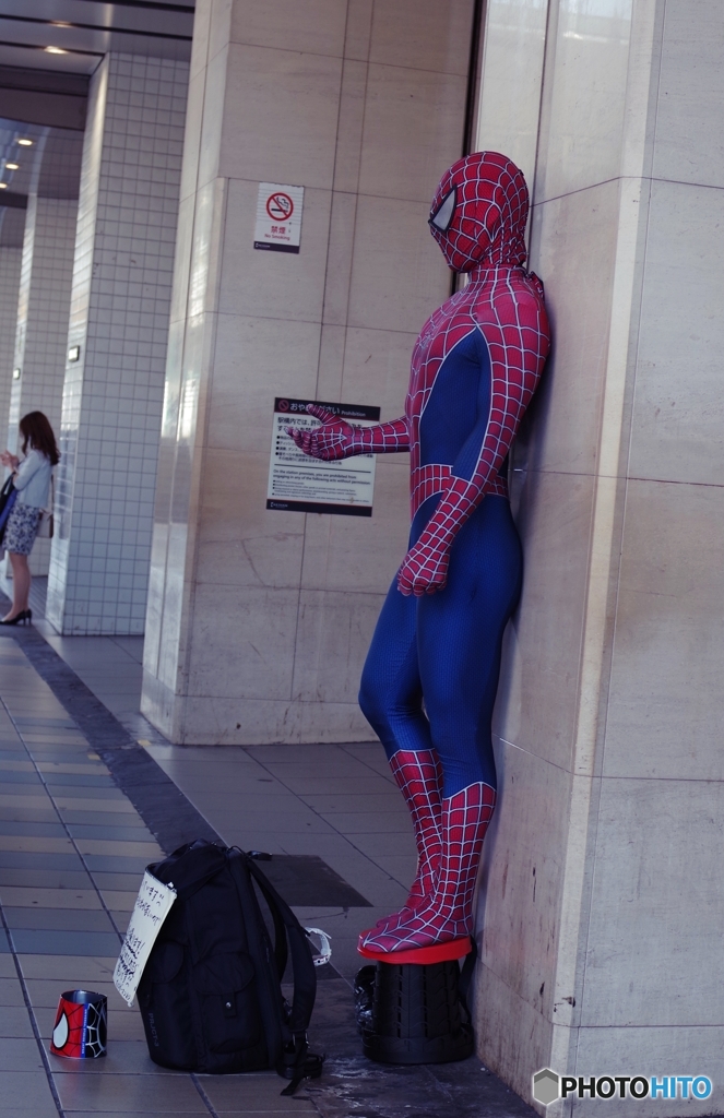 駅の情景 スパイダーマン