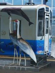 出水駅にて