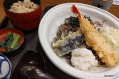 大海老天おろし蕎麦…定食