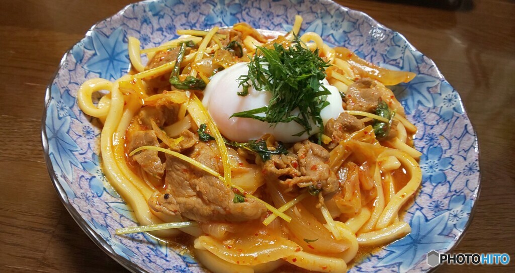 焼きキムチうどん♪