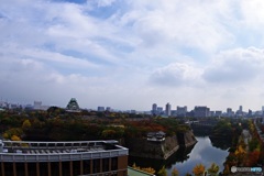 たった今･･･ 錦秋の大阪城俯瞰