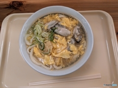 牡蠣の生姜あんかけ卵とじうどん