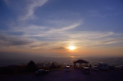 米の山の夕暮れ