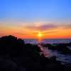 夕刻の海岸