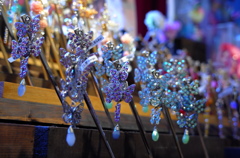 Ornamental Glass Hairpins