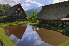 田植え前の空