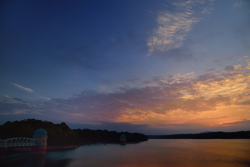 多摩湖夕景