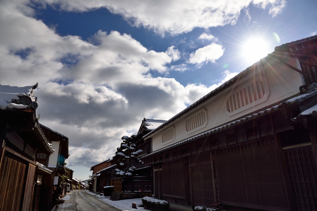 雪雲が抜けて