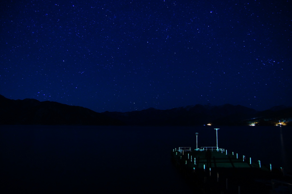 深夜の中禅寺湖